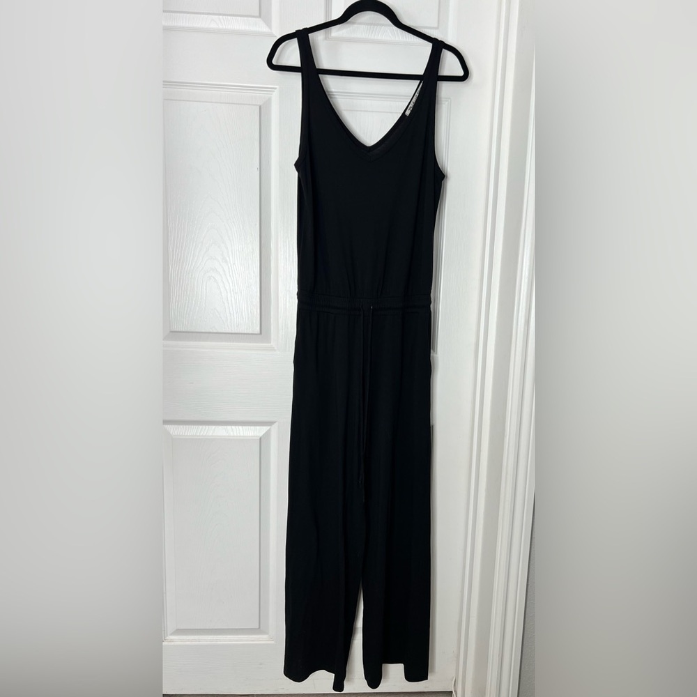 Michael Stars V-neck Black Cotton Blend Jumpsuit Sz S - Picture 7 of 7